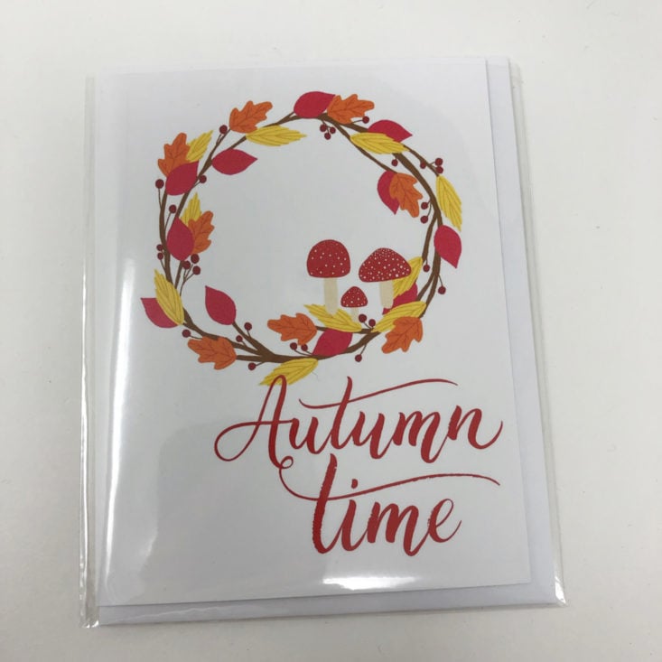 Rebecca Mail Celebrate Fall Deluxe Box November 2018 Review - Rebecca Mail Exclusive Card Packet Top