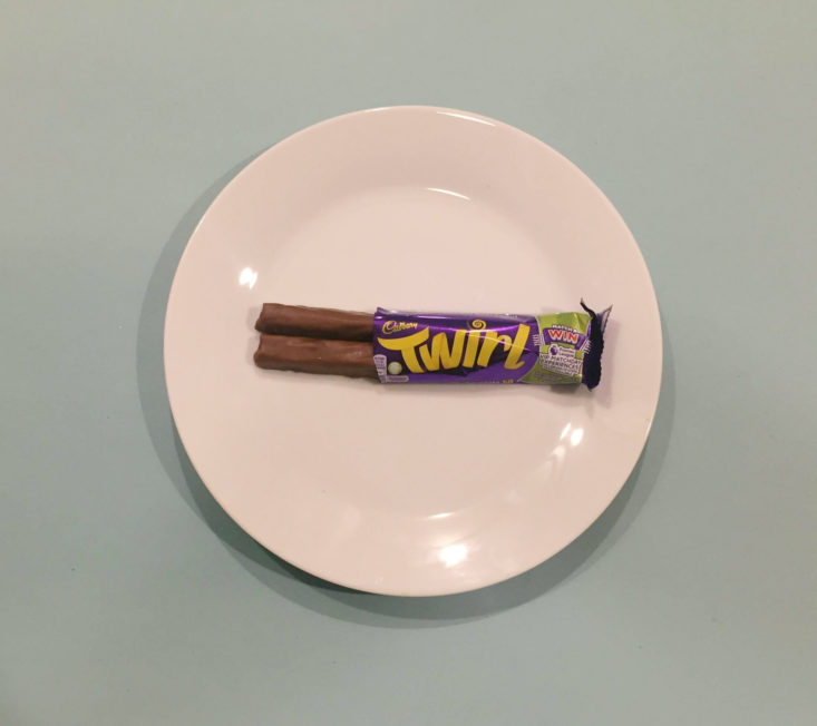 Snack Crate Subscription Box The U.K. December 2018 - Cadbury Twirl In Plate
