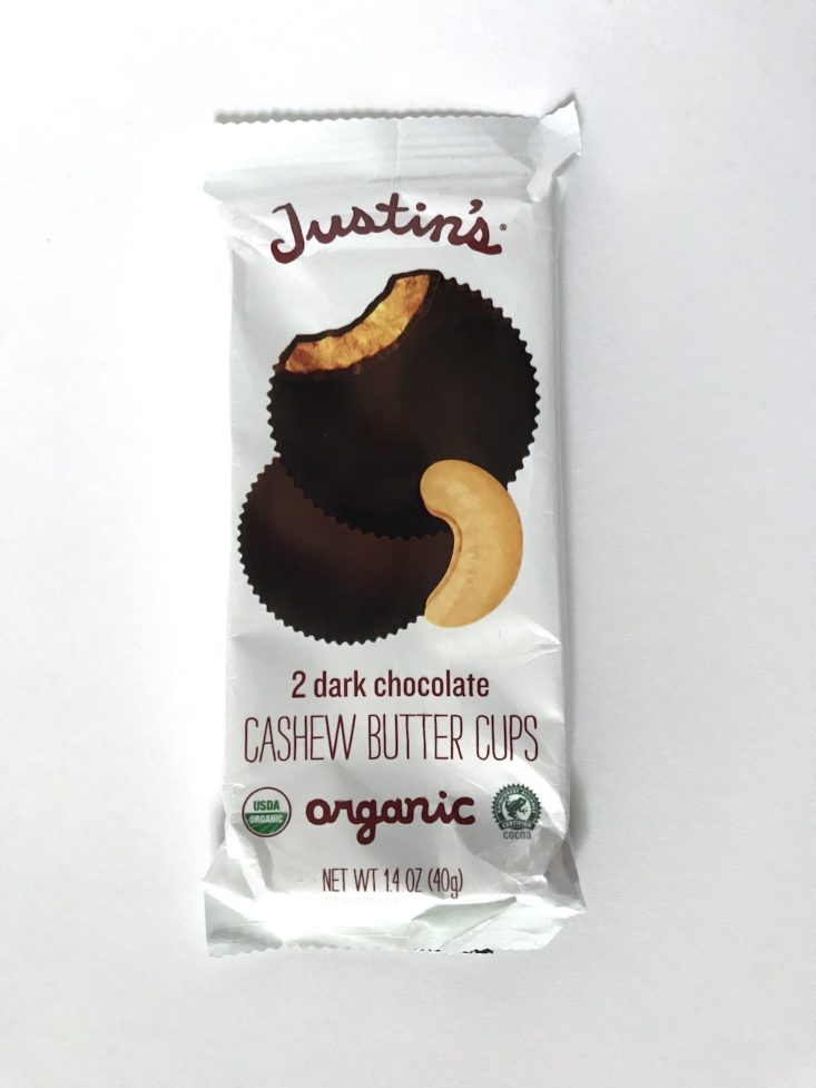 SnackSack Classic Box November 2018 - Justin’s Dark Chocolate Cashew Butter Cups 8a
