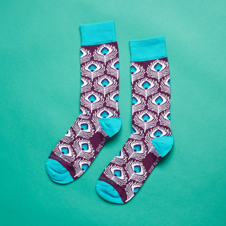 Sock Panda Women peacock feather socks