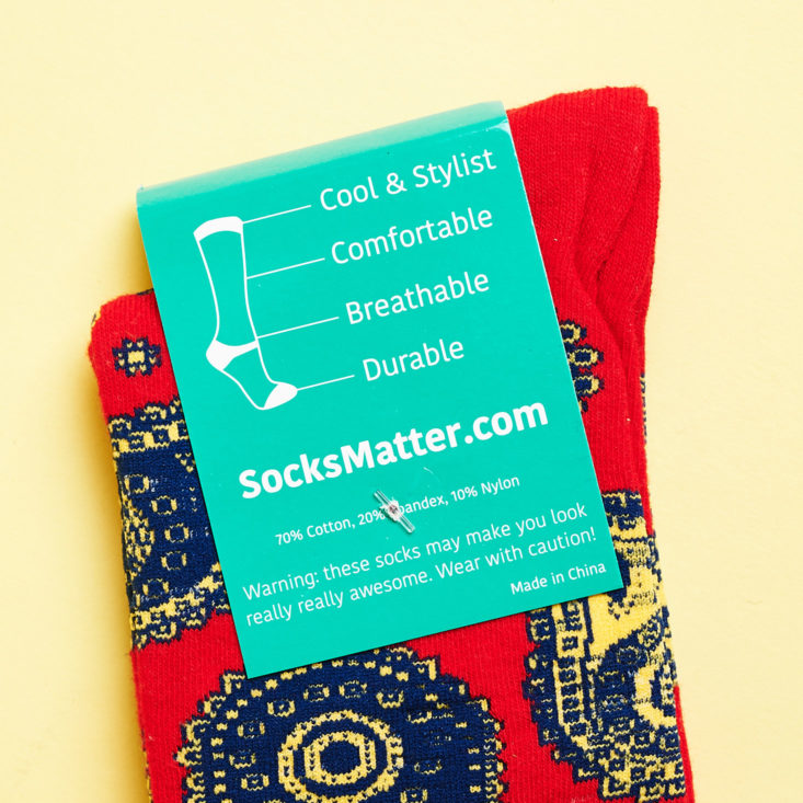 socks matter sock tag