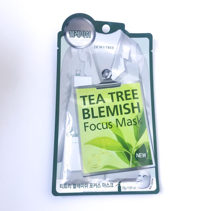 Sooni Mask October 2018 - Tea Tree Mask Top