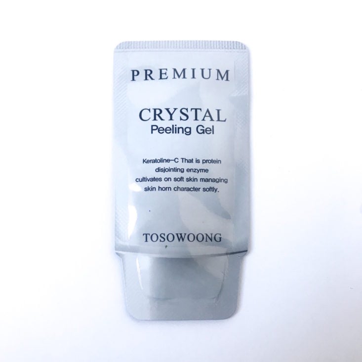 Sooni Mini Pouch November 2018 Review - Tosowoong Premium Crystal Peeling Gel Front