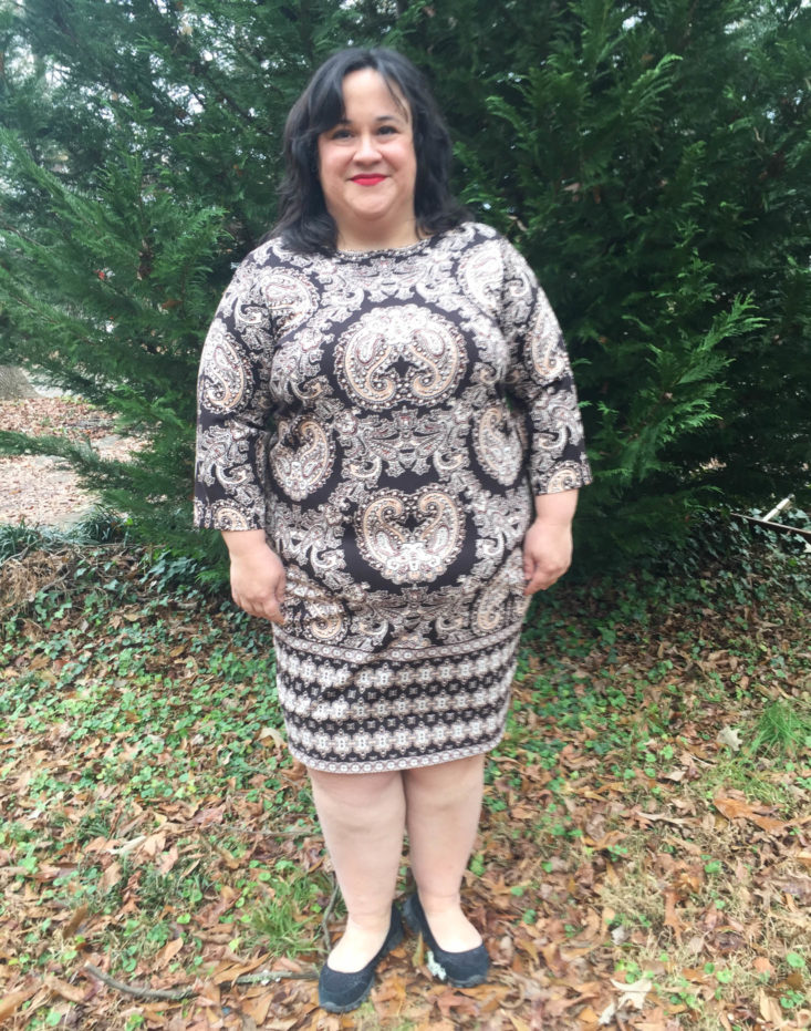 Stitch Fix Plus Size Clothing Subscription December 2018 - Karis Ponte Dress by Wisp Front