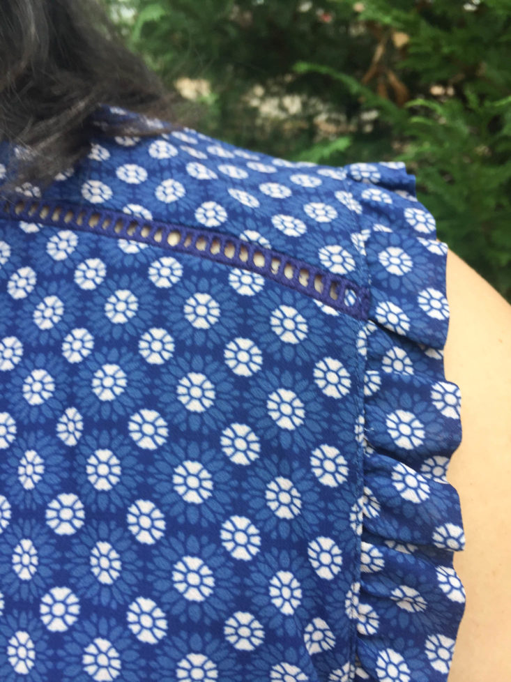 Stitch Fix Plus Size Clothing Subscription December 2018 - Ramsy Ruffle Detail Blouse by Q&A Blouse Back