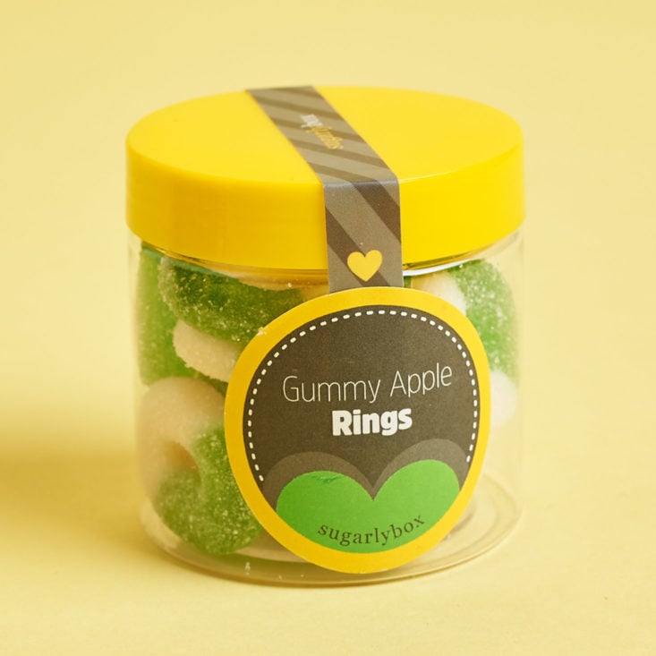 Sugarly December 2018 green apple gummy rings