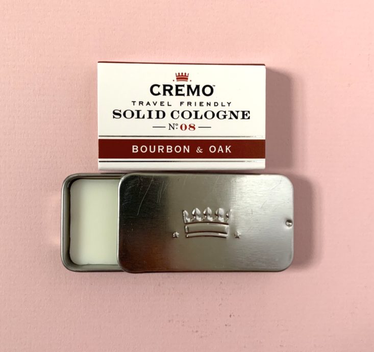 Target Men’s Beauty Box December 2018 - Cremo Bourbon & Oak Solid Cologne Front