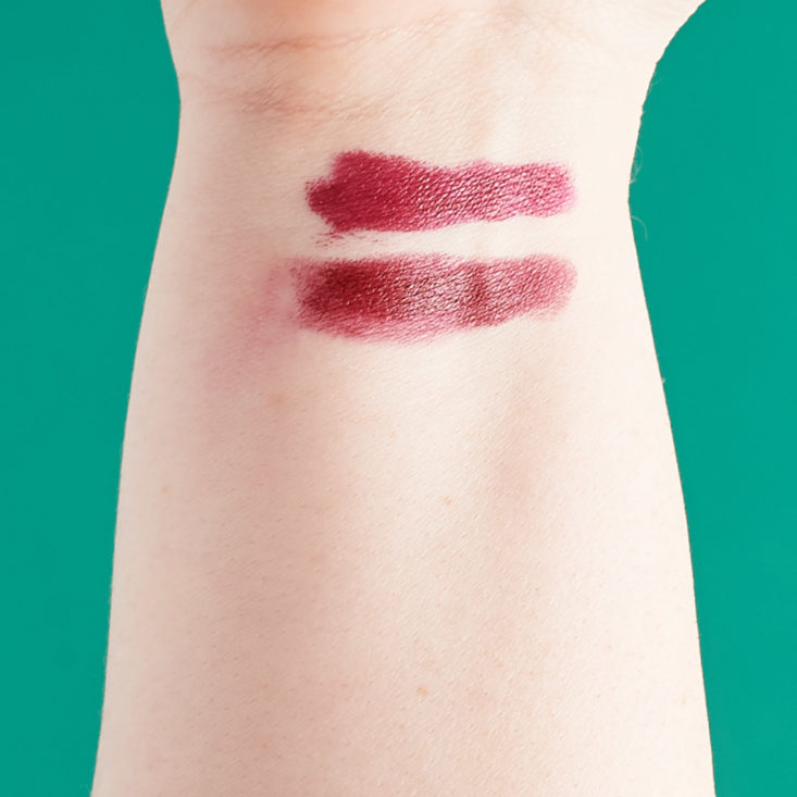 Vegan Cuts Makeup Box lipstick swatch