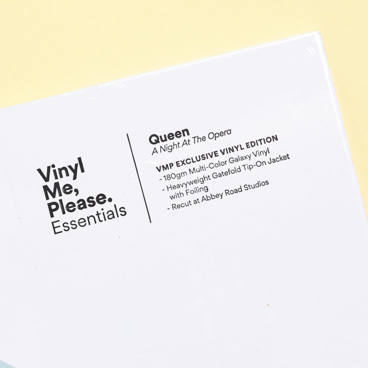 Vinyl Me Please December 2018 - Information Card Top