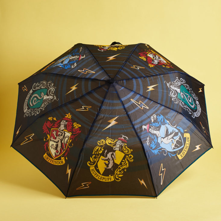 Wizarding World Crate November 2018 - Hogwarts Umbrella Fully Opened 2 Front