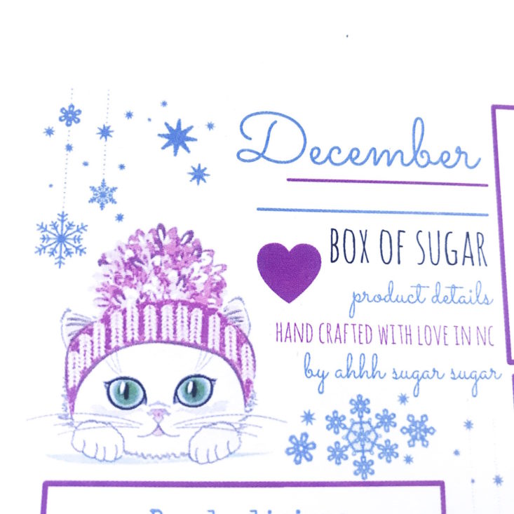 Ahhh Sugar Sugar “Baby It’s Cold Outside… But It’s Warm in The Tub” December 2018 - Close Up