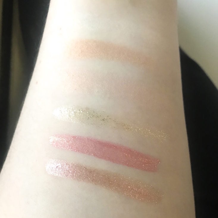 Beautylish Lucky Bag January 2019 - Swatches On Hand Close View