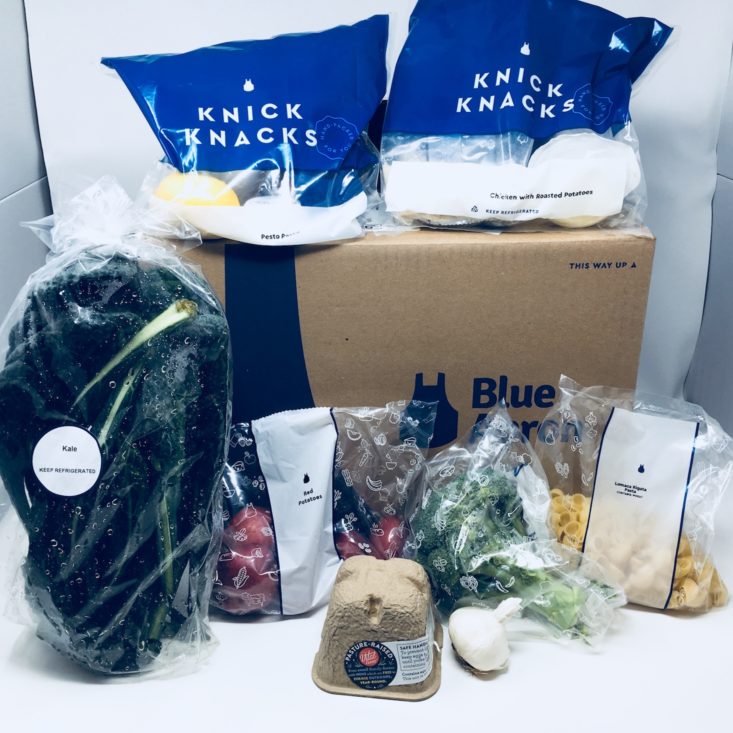 Blue Apron Subscription Box Review January 2019 - All Products Front