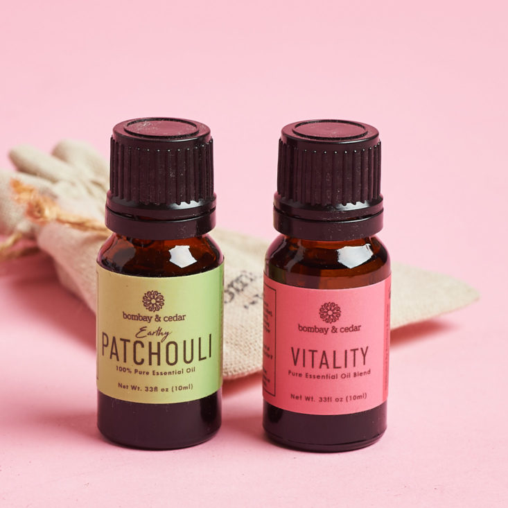 Bombay and Cedar For Him Winter patchouli and vitality essential oils