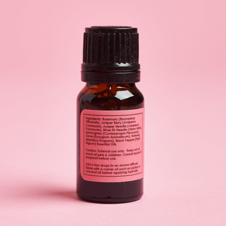 Bombay and Cedar For Him Winter vitality essential oil label