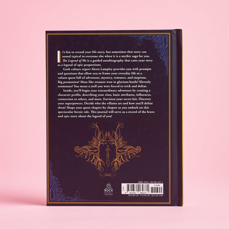 Bombay and Cedar For Him Winter legend of me back of book