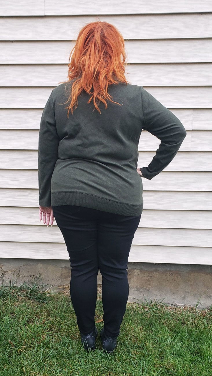 Dia and Co November 2018 Box - Mars Mock Neck Top With Asymmetrical Hem In Forrest Green By Rafaella Size 2x 3