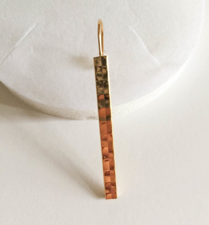 Fair Trade Friday Earring of the Month December 2018 - Gold Hammered Earrings Front