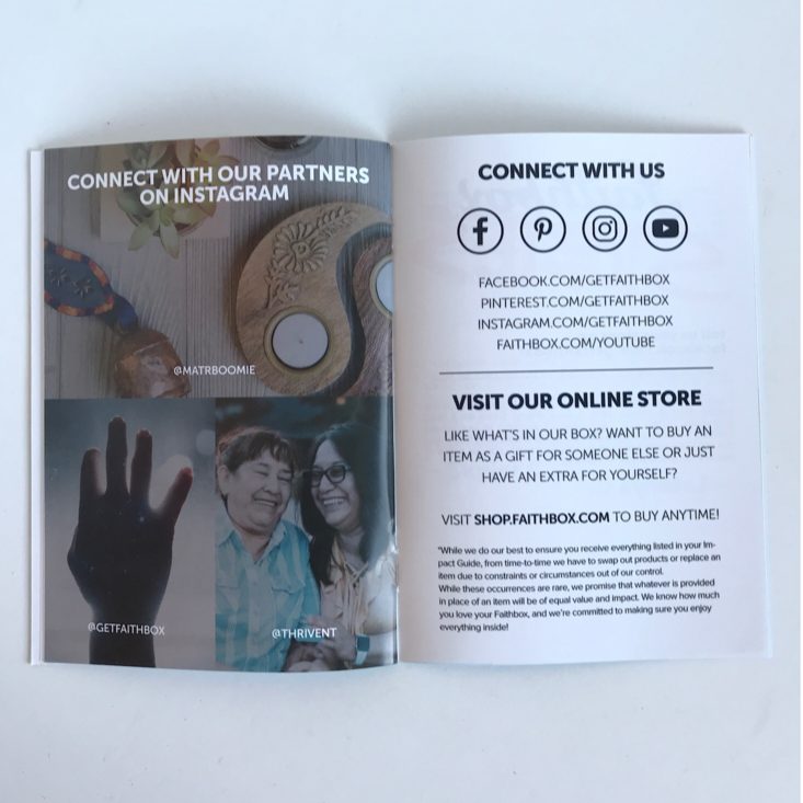 FaithBox January 2019 - Impact Guide Connect With Our Partners On Instagram
