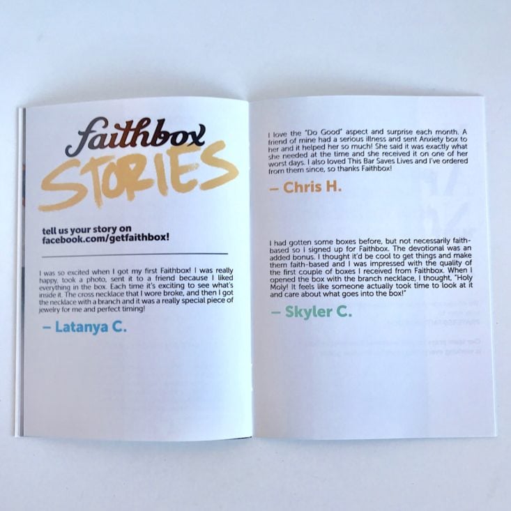 FaithBox January 2019 - Impact Guide Faith Stories