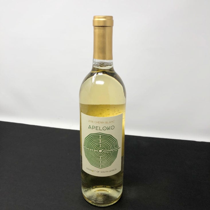 Firstleaf Wine Subscription Review January 2019 - Apeloko Chenin Blanc (South Africia) Bottle Front