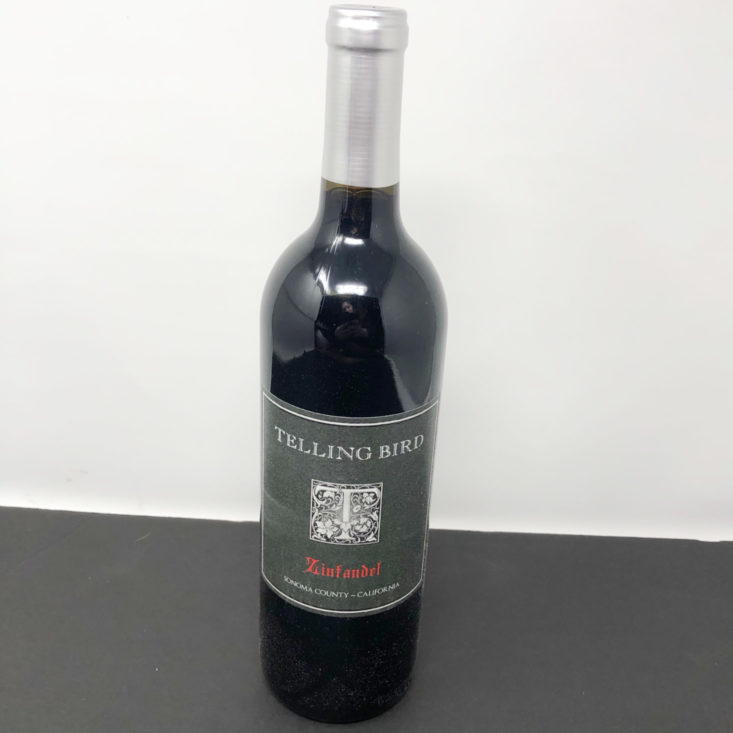 Firstleaf Wine Subscription Review January 2019 - Telling Bird Zinfandel (Sonoma County) In Bottle Front