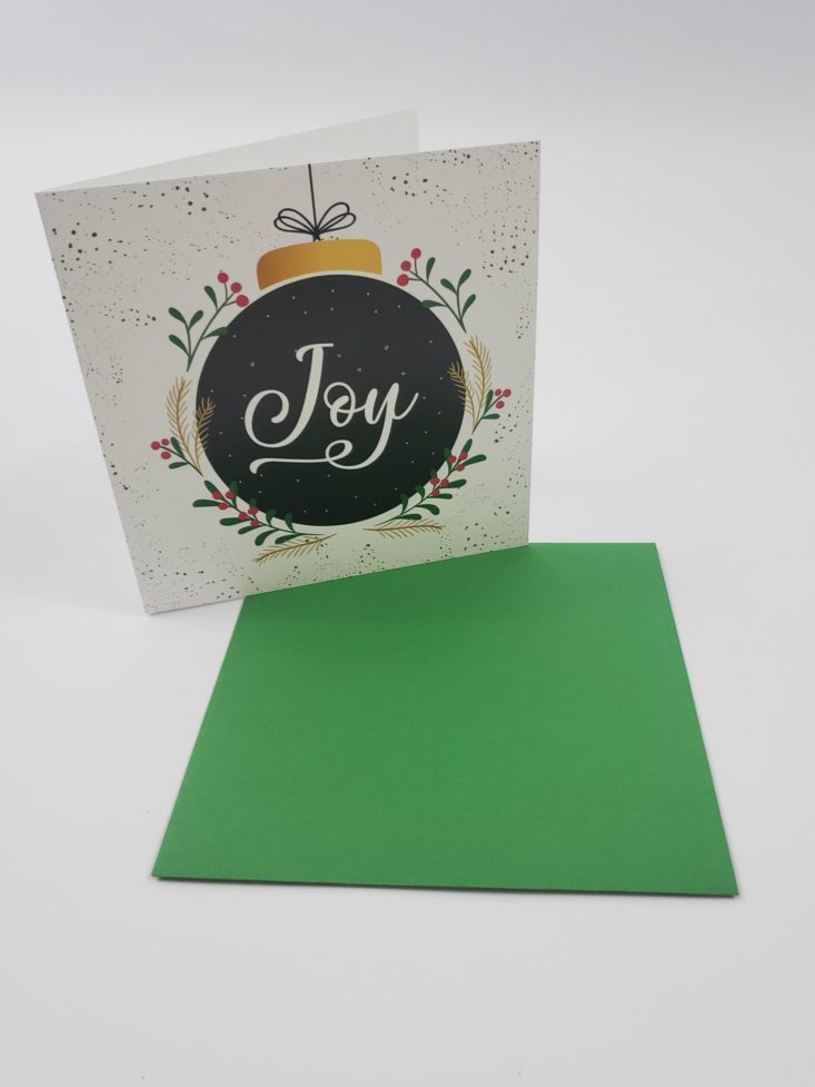Flair & Paper Box December 2018 - Joy Greeting Card Front