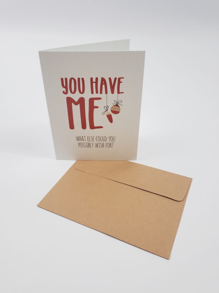 Flair & Paper Box December 2018 - You Have Me What Else Could You Possibly Wish For Greeting Card Front