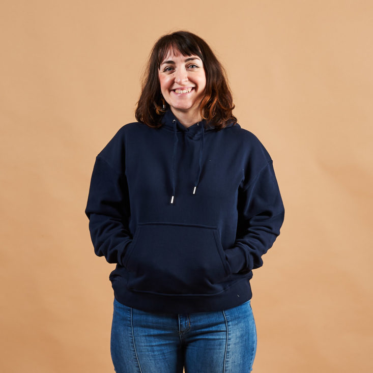 Frank and Oak navy pullover hoodie