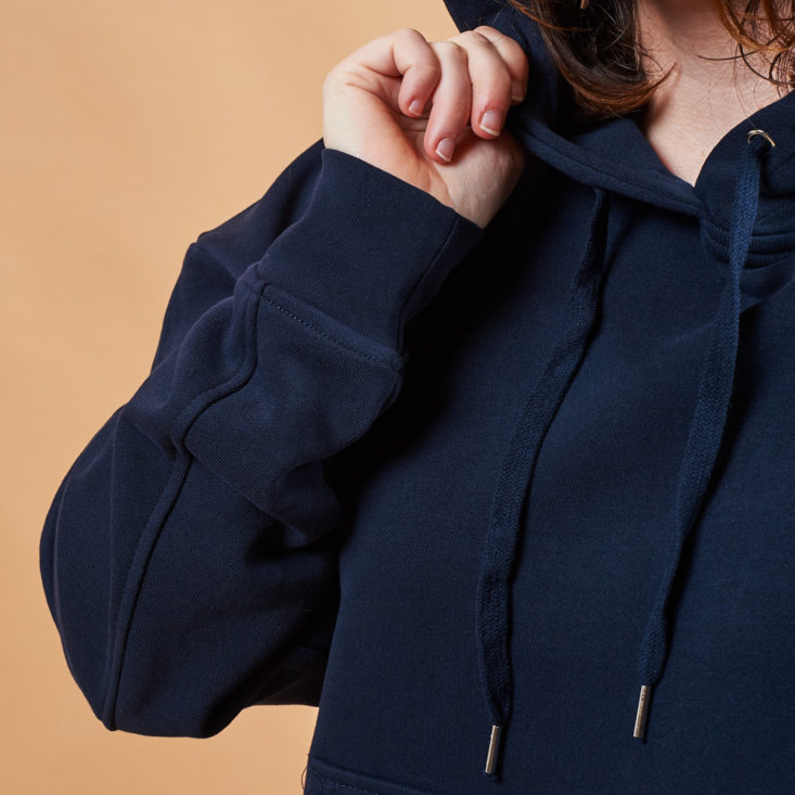 Frank and Oak sleeve seam on navy pullover