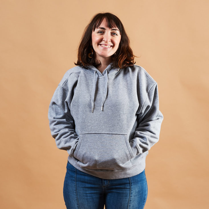 Frank and Oak gray pullover hoodie with kangaroo pocket
