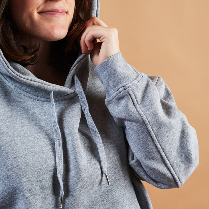 Frank and Oak gray pullover sleeve detail