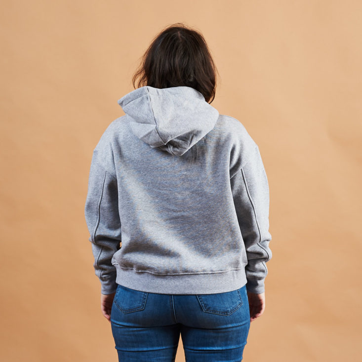 Frank and Oak pullover hoodie from behind
