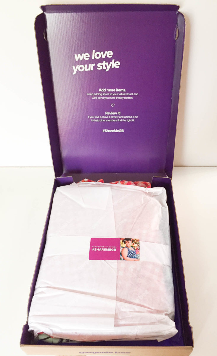 Gwynnie Bee January 2019 - Box Inside Top
