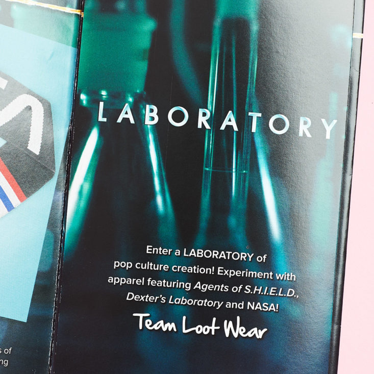 Loot Wear Undies Laboratory January 2019 - Information Card 4 Top