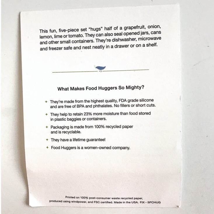 Mighty Fix January 2019 - Mighty Fix Info Card Back Top
