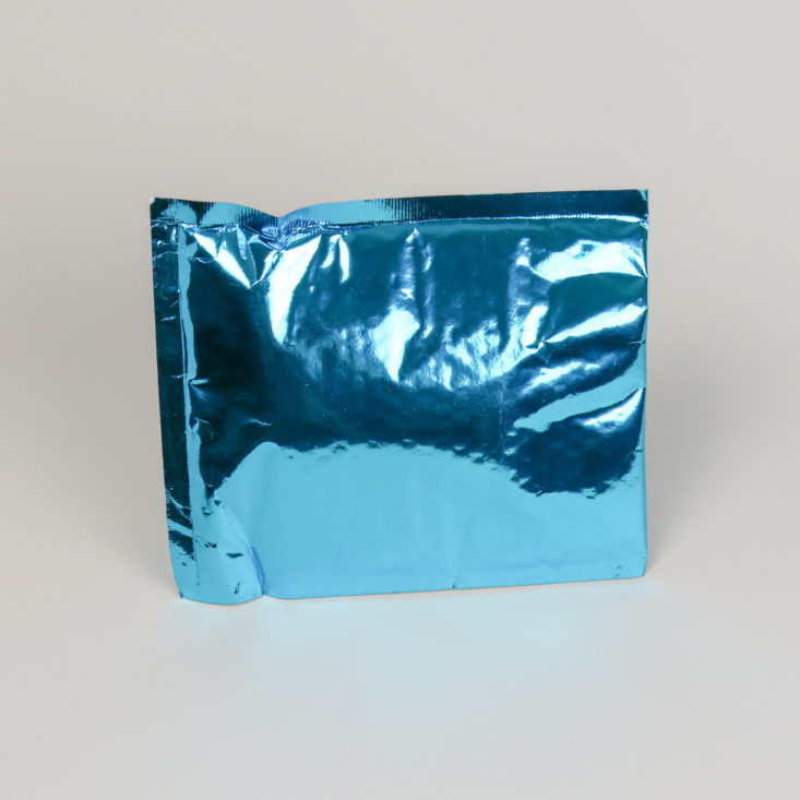 blue metallic package