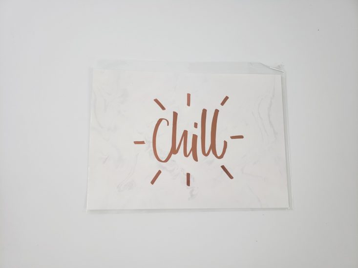 PROPER POST Subscription Box December 2018 - Chill Art Packed Front Top