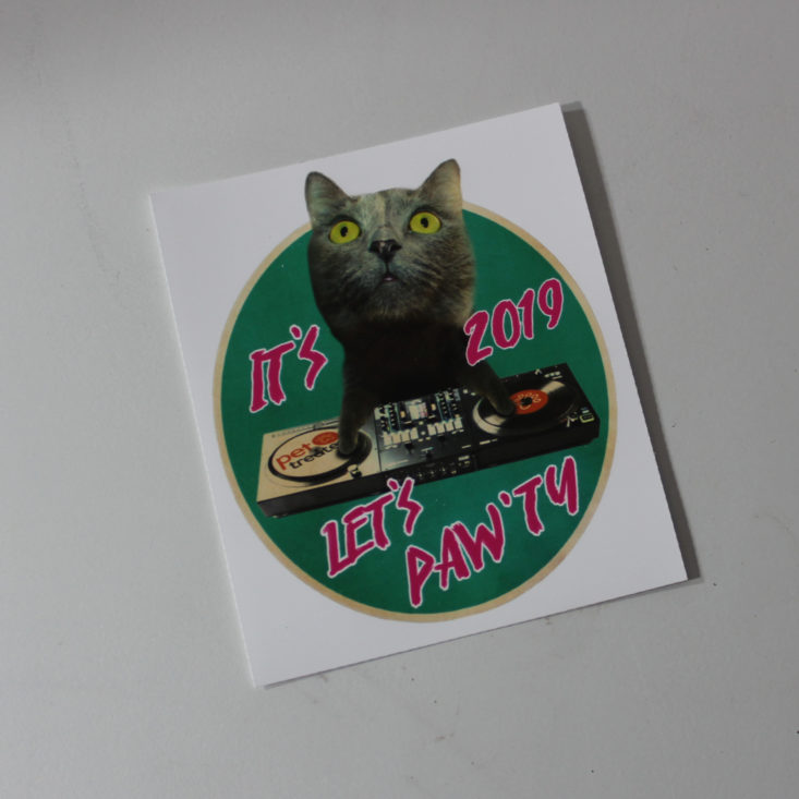 Pet Treater Cat Pack January 2019 - Sticker Top