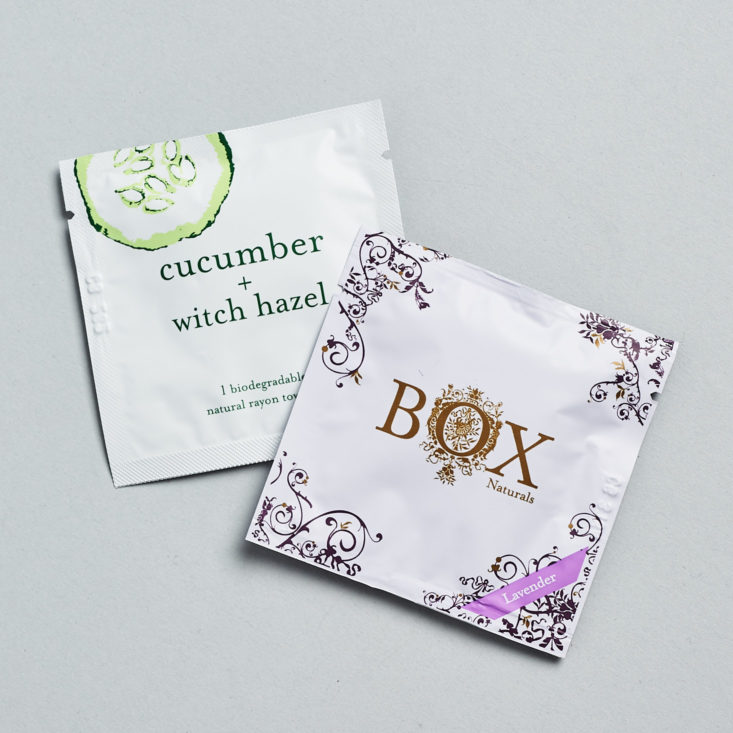 Petit Vour January 2019 box wipes duo