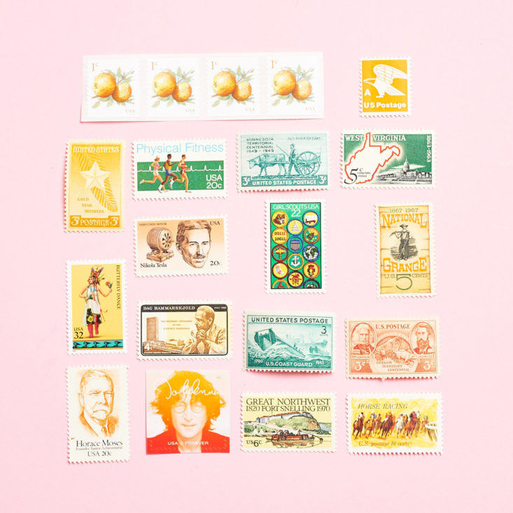 Postmarkd Studio January 2019 vintage stamps
