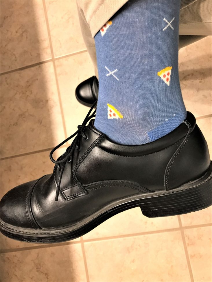 Sock Fancy Men January 2019 - Blue Sock On With Shoe