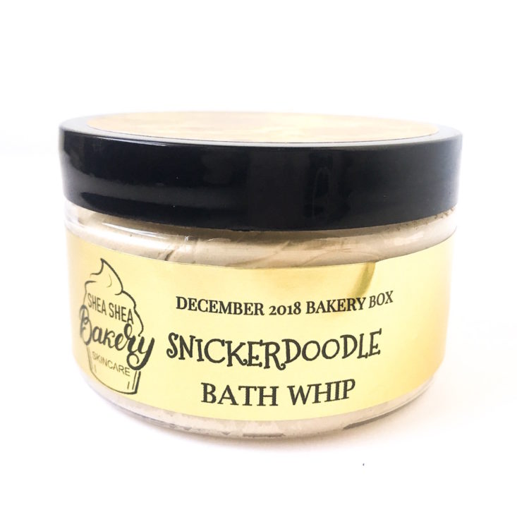 The Bakery Box by Shea Shea Bakery Review December 2018 - Snickerdoodle Bath Whip Front