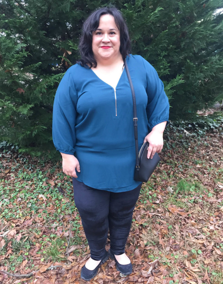 Trunk Club December 2018 - Sexy Fling Zip Front Top by City Chic Front