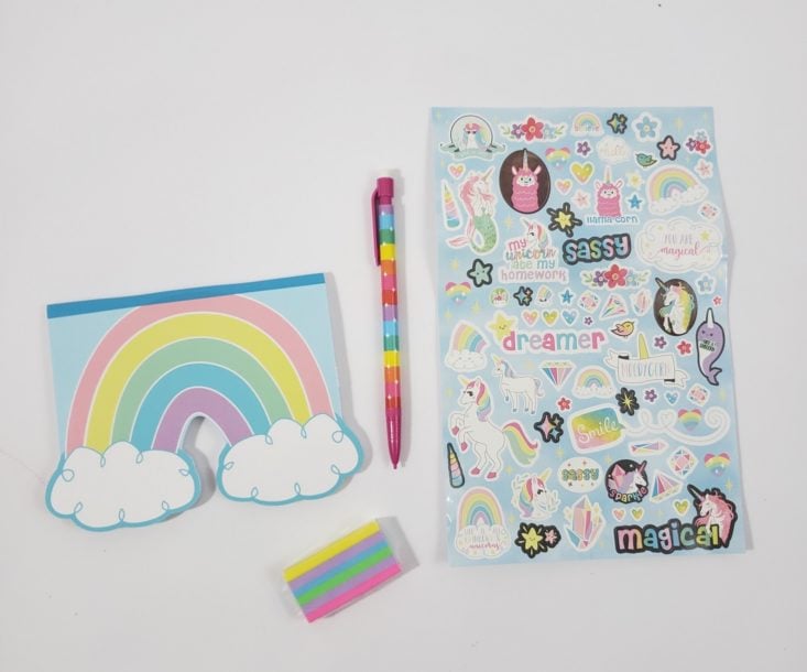 Unicorn Dream Box January 2019 - Unicorn Stationery Set 2