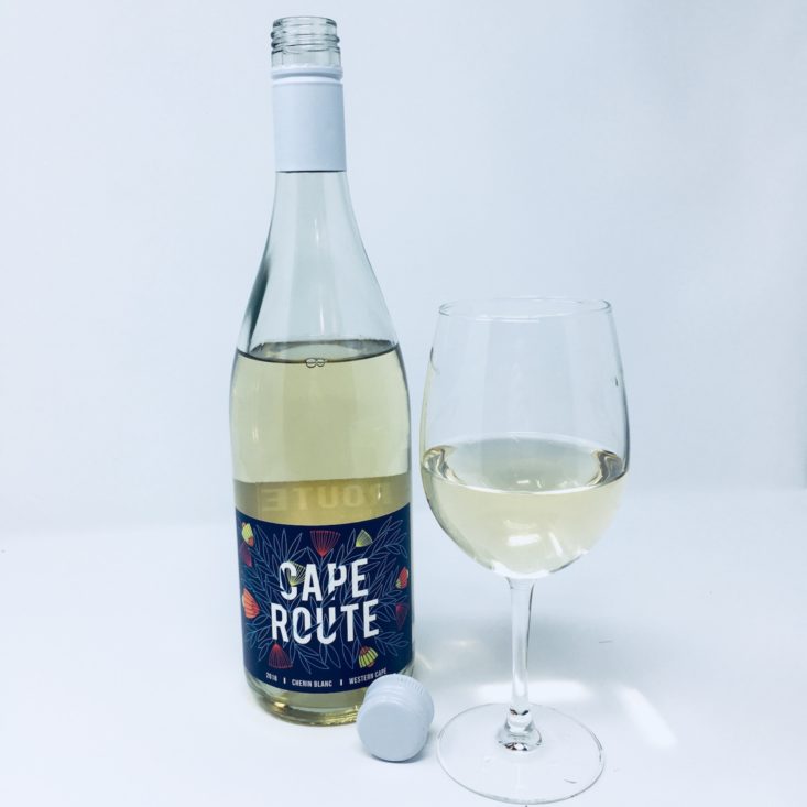 Winc Wine of the Month Review January 2019 - CAPE ROUTE FULL BOTTLE + GLASS