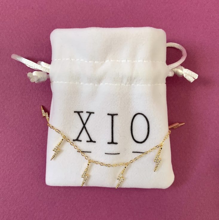 XIO Jewelry Subscription Review January 2019 - Flashes of Lightning Necklace Package Top