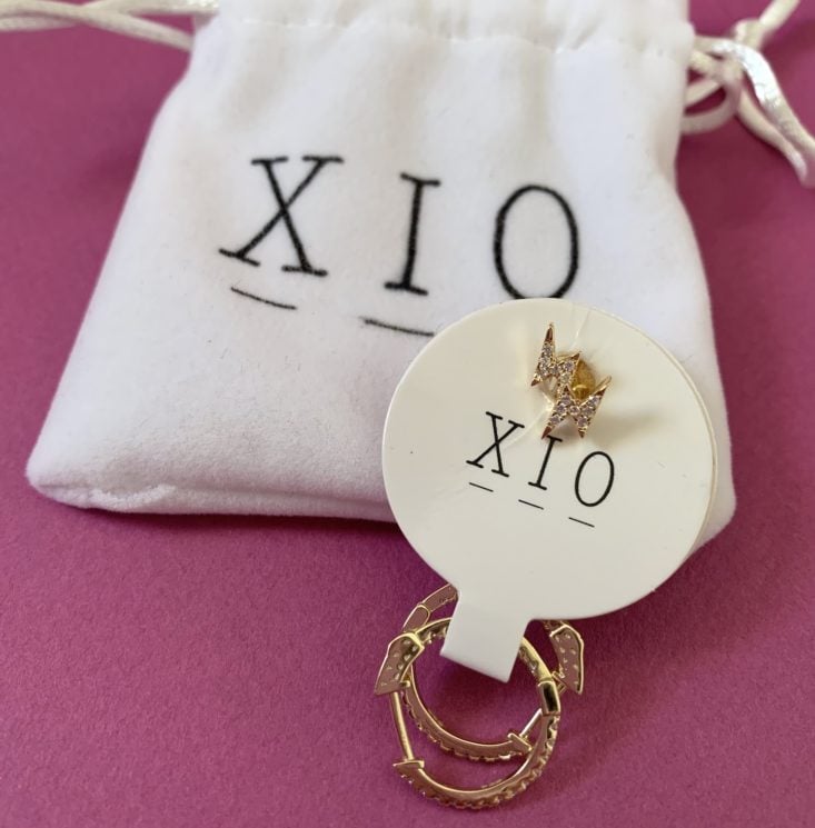 XIO Jewelry Subscription Review January 2019 - Keep Shining Pave Hoops Top