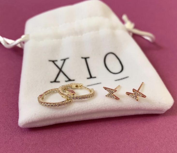 XIO Jewelry Subscription Review January 2019 - Lil’ Light Squad Earrings Top