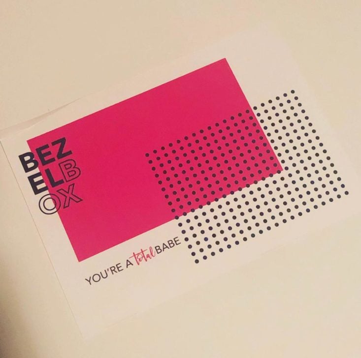 Bezel Box Mini Subscription 2019 - Youre A Total Babe Greeting Card